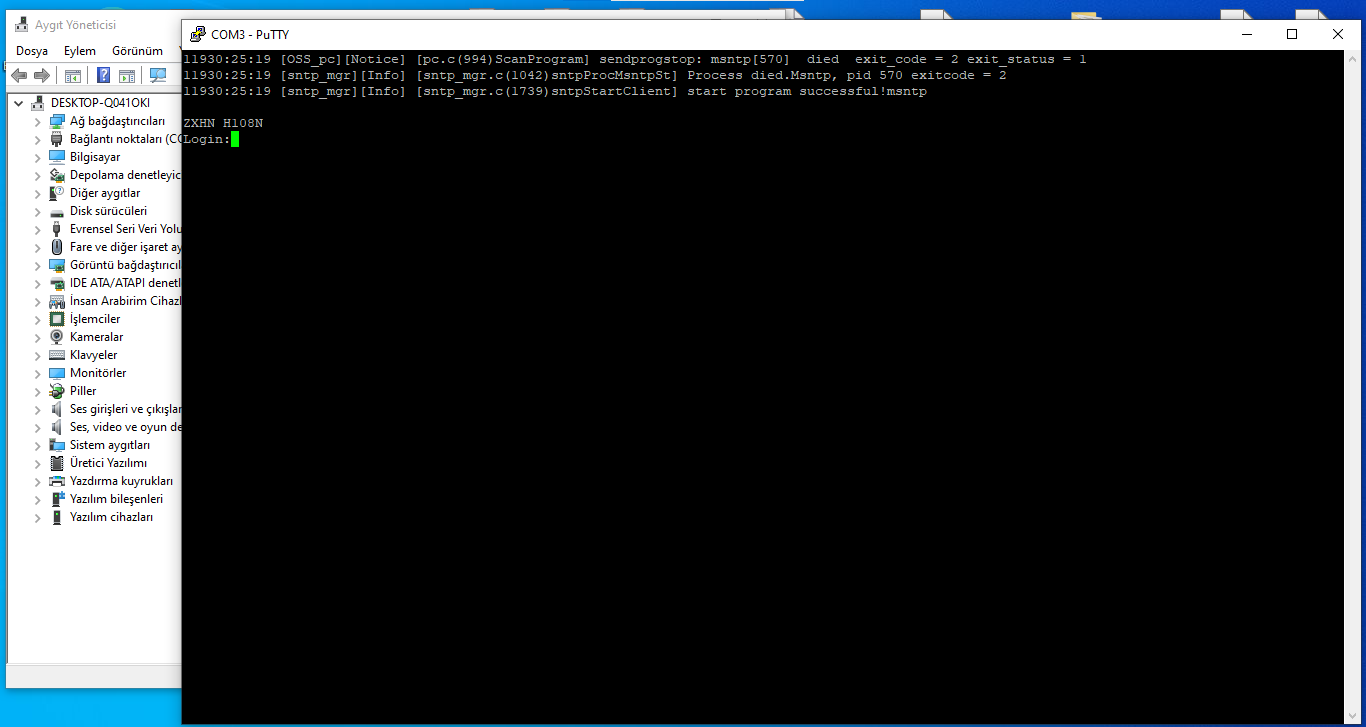 ZTE ZXHN H108N Login Paneli